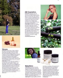 Ydrosia in the press Marie Claire Belgium